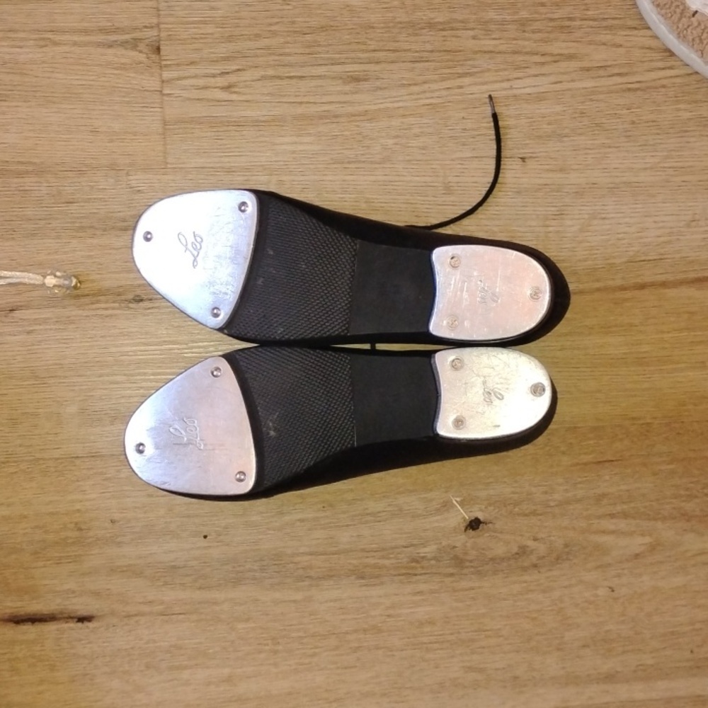 Tap dance shoes, Leo, Size 9 1/2 medium, Black - Picture 3 of 5